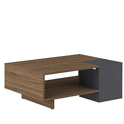 Tmavě hnědý konferenční stolek TemaHome Kube
