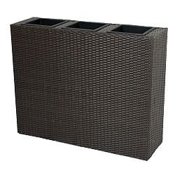 Tmavě hnědý zahradní květináč ADDU Room Divider