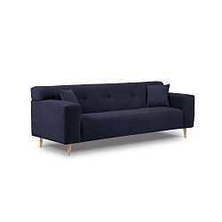 Tmavě modrá třímístná pohovka Kooko Home Twist
