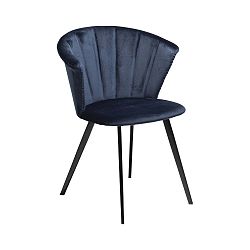 Tmavě modré křeslo DAN–FORM Denmark Merge Velvet