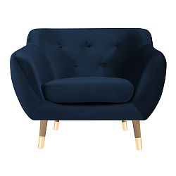 Tmavě modré křeslo Mazzini Sofas Amelie