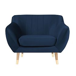 Tmavě modré křeslo Mazzini Sofas Benito