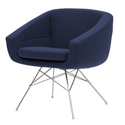 Tmavě modré křeslo Softline Aiko Eco Cotton Navy