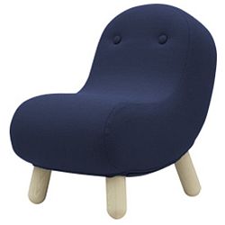 Tmavě modré křeslo Softline Bob Eco Cotton Navy