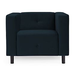 Tmavě modré křeslo Vivonita Milo