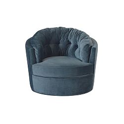 Tmavě modré kulaté křeslo BePureHome, ø 87 cm