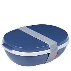 Tmavě modrý obědový box Rosti Mepal Ellipse