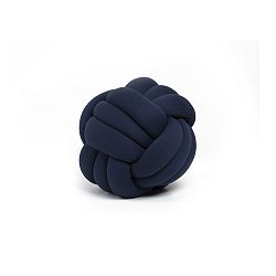 Tmavě modrý polštář Knot Decorative Cushion, ⌀ 30 cm