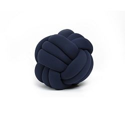 Tmavě modrý polštář Knot Decorative Cushion, ⌀ 45 cm