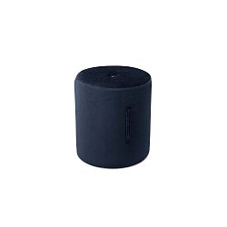 Tmavě modrý puf Mazzini Sofas Fiore, ⌀ 40 cm