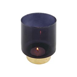 Tmavě modrý svícen De Eekhoorn Lola, výška 11 cm