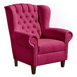 Tmavě růžové křeslo Max Winzer Vary Velvet