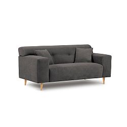 Tmavě šedá dvoumístná pohovka Kooko Home Twist