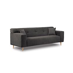 Tmavě šedá třímístná pohovka Kooko Home Twist