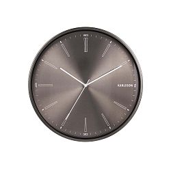 Tmavě šedé kovové hodiny Karlsson Distinct, ø 40 cm