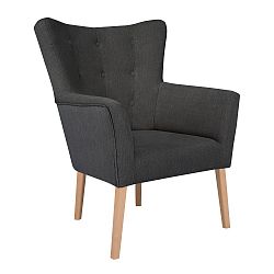 Tmavě šedé křeslo Kooko Home Flamenco