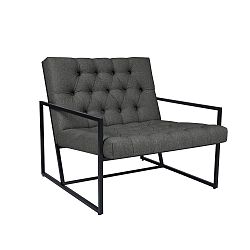 Tmavě šedé křeslo Mazzini Sofas Aster