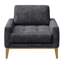 Tmavě šedé křeslo MESONICA Musso Tufted