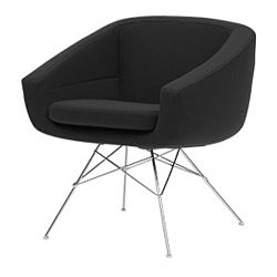 Tmavě šedé křeslo Softline Aiko Vision Black Grey