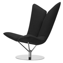 Tmavě šedé křeslo Softline Angel Eco Cotton Grey