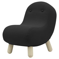 Tmavě šedé křeslo Softline Bob Eco Cotton Grey