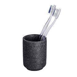 Tmavě šedý kelímek na kartáčky Wenko Goa