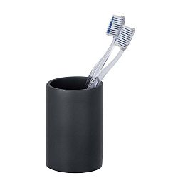 Tmavě šedý kelímek na kartáčky Wenko Ida