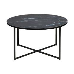 Tmavě šedý konferenční stolek Actona Alisma, ⌀ 80 cm