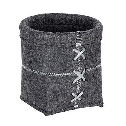 Tmavě šedý plstěný košík Wenko Mara, šířka 15 cm