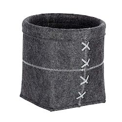 Tmavě šedý plstěný košík Wenko Mara, šířka 20 cm