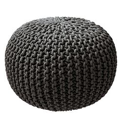Tmavě šedý sedací puf loomi.design