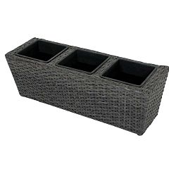 Tmavě šedý zahradní květináč ADDU Balcony Box