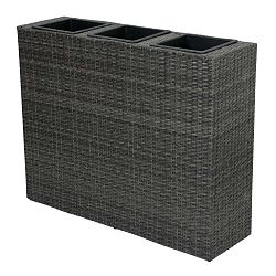 Tmavě šedý zahradní květináč ADDU Room Divider