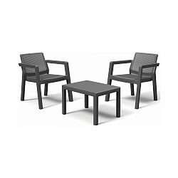 Tmavě šedý zahradní lounge set pro 2 Emily – Keter