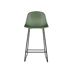Tmavě zelená barová židle Leitmotiv Diamond Mesh