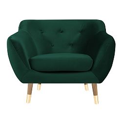 Tmavě zelené křeslo Mazzini Sofas Amelie