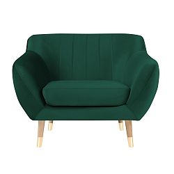 Tmavě zelené křeslo Mazzini Sofas Benito