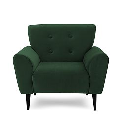 Tmavě zelené křeslo Vivonita Kiara