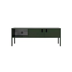 Tmavě zelený TV stolek Tenzo Uno, šířka 137 cm