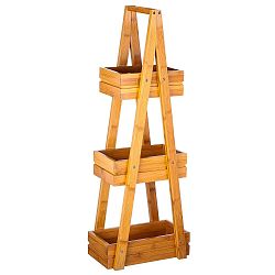 Třípatrový bambusový stojan Unimasa Bamboo