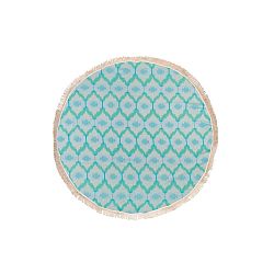 Tyrkysová hammam osuška Begonville Ripple, ⌀ 150 cm