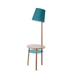 Tyrkysová stojací lampa se stolkem HARTÔ Josette