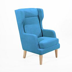 Tyrkysové křeslo Max Winzer Bennet Suede