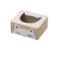 Úložná krabička Unimasa Kitty White, 20 x 16 cm