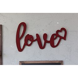 Vánoční nástěnná dekorace Love, 42 x 2 x 25 cm
