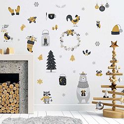 Vánoční samolepka Ambiance Scandinavian Animals