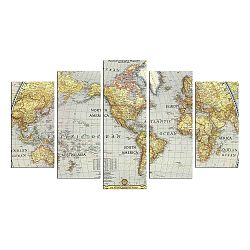 Vícedílný nástěnný obraz Map Of the World Big