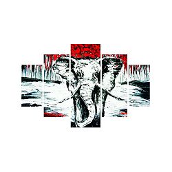 Vícedílný obraz Elephant, 92 x 56 cm