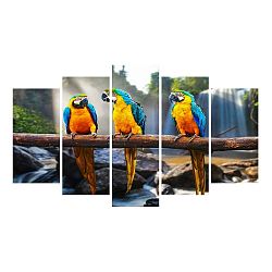 Vícedílný obraz na plátně Animal Parrots