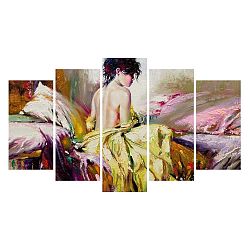 Vícedílný obraz na plátně Girl Turned Back Canvas